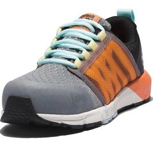Timberland PRO Women’s Gray and Orange Work Safety Sneaker Shoe NIB
